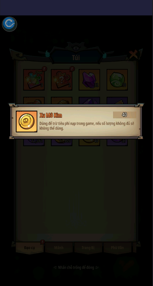 Hình ảnh hiển thị Vé Nạp ở ingame